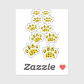 Sticker Empreinte de patte Cheetah (Feuille)
