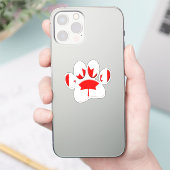 Sticker Empreinte de patte de chien du drapeau du Canada (Téléphone)