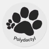 Sticker - Empreinte de patte de droite Polydactyl (Devant)