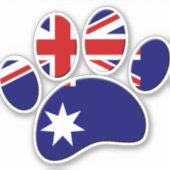 Sticker Empreinte de patte du Drapeau australien (Devant)