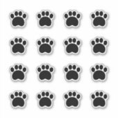 Sticker Empreinte de patte noir (Devant)