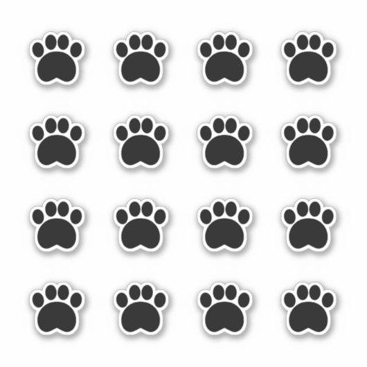 Sticker Empreinte de patte noir (Devant)