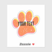 Sticker Empreinte vintage de chien gris (Feuille)