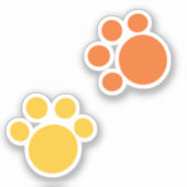 Sticker Empreintes de pattes brillants (Recto)