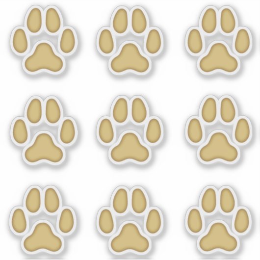 Sticker Empreintes de pattes de chien Tan Animal Tracks St (Devant)