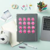 Sticker Empreintes de pattes rose vif (Couverture iPad)