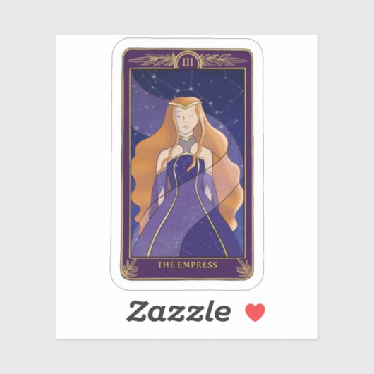 Sticker Empress Tarot Card (Feuille)