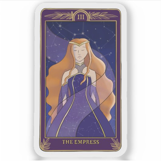 Sticker Empress Tarot Card (Devant)