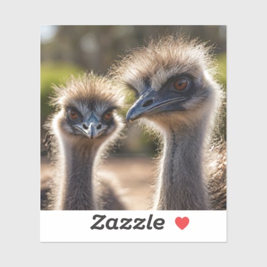 Sticker Emu Birds (Feuille)