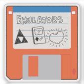 Sticker Émulateurs de jeux vidéo rétro Disquette (Devant)