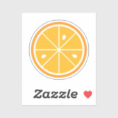 Sticker en agrumes orange (Feuille)