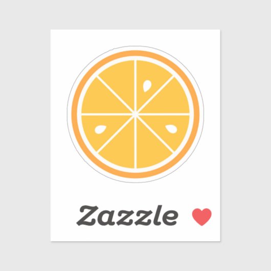 Sticker en agrumes orange (Feuille)