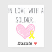 Sticker En amour avec un soldat (Feuille)