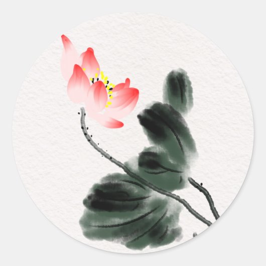 Sticker en aquarelle Lotus Flowers (Devant)
