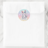 Sticker en arc-en-ciel mignon avec nom personnalis (Sac)