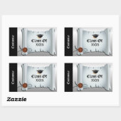 Sticker en argent de la classe de graduation perso (Feuille)