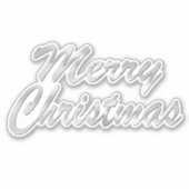 Sticker en argent de Noël joyeux (Devant)