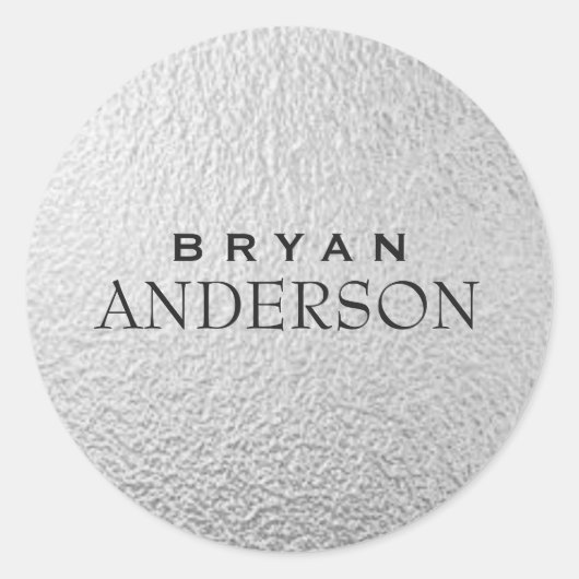 Sticker en argent professionnel simple et moderne (Devant)