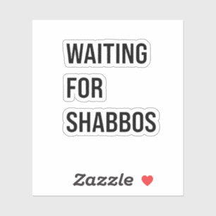Sticker En attendant le Shabbos Hanoukka Jewish Funny