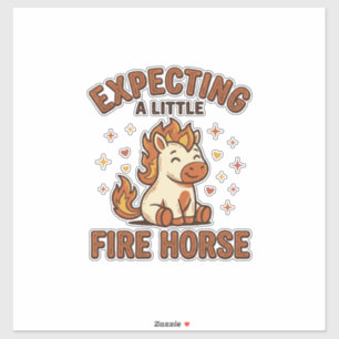 Sticker En attente d'un petit cheval de feu Vintage Baby S