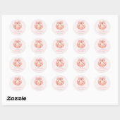 Sticker en Baby shower Citrouille Pink Bow (Feuille)