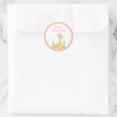 Sticker en Baby shower de girafe rose Favoriser (Sac)