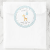 Sticker en Baby shower de Giraffe Cute (Bleu) (Sac)