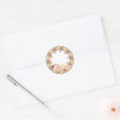 Sticker en Baby shower jaune et rose (Enveloppe)