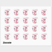 Sticker en Baby shower rose (Feuille)