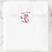 Sticker en Baby shower rose (Sac)