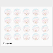 Sticker en Baby shower rose pour papillon lunaire (Feuille)