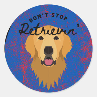 Sticker en bleu "N'arrêtez pas de récupérer"