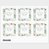 Sticker en boîte pour Baby shower abeille et Fleur (Feuille)