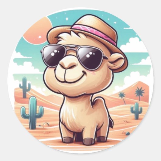 Sticker en Camel Cartoon - Funny Desert Adventur (Devant)