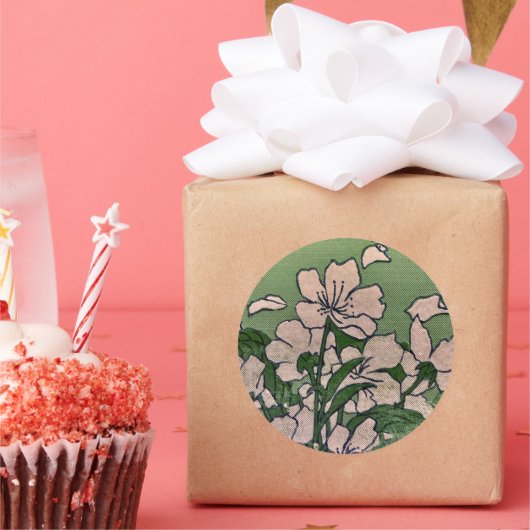 Sticker en cascade en fleurs roses (Fête)