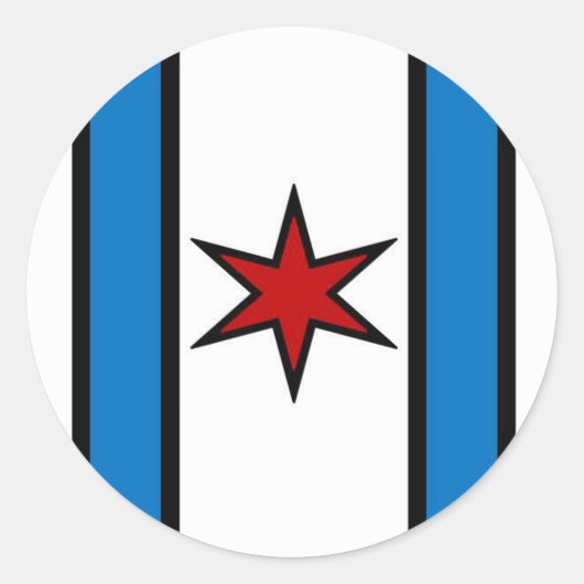 Sticker en cercle blanc moderne (Devant)