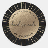 Sticker en cercle or d'amour fait main (Devant)