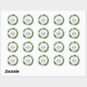 Sticker en cercle vert à feuilles (Feuille)