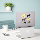 Sticker en chocolat, jaune et noir (Ordinateur portable sur le bureau)