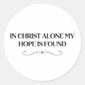 Sticker En Christ Seul Mon Espoir Est Trouvé Foi (Devant)