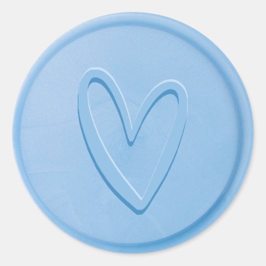 Sticker en cire bleu ciel Love Heart (Devant)