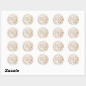 Sticker en cire monogramme en marbre moderne (Feuille)