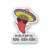 Sticker En Coque De Chaleur Appelez Neuf Juan Mexicain Pun (Devant)