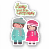 Sticker en couple de Noël (Devant)