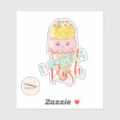 Sticker en crème glacée Kawaii Rush (Feuille)