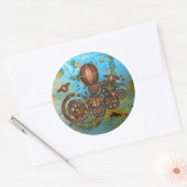 Sticker en cuivre Aqua pour engrenages Steampunk (Enveloppe)