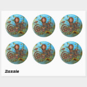Sticker en cuivre Aqua pour engrenages Steampunk (Feuille)