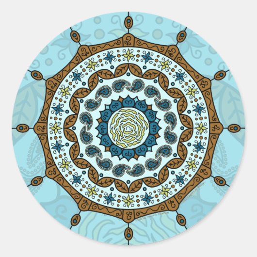 Sticker en cuivre Imaginaire Mehndi (Devant)