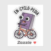 Sticker En-cyclo-Pedia Funny Encyclopedia Pun (Feuille)