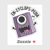 Sticker En-cyclops-pedia Funny Encyclopedia Pun (Feuille)